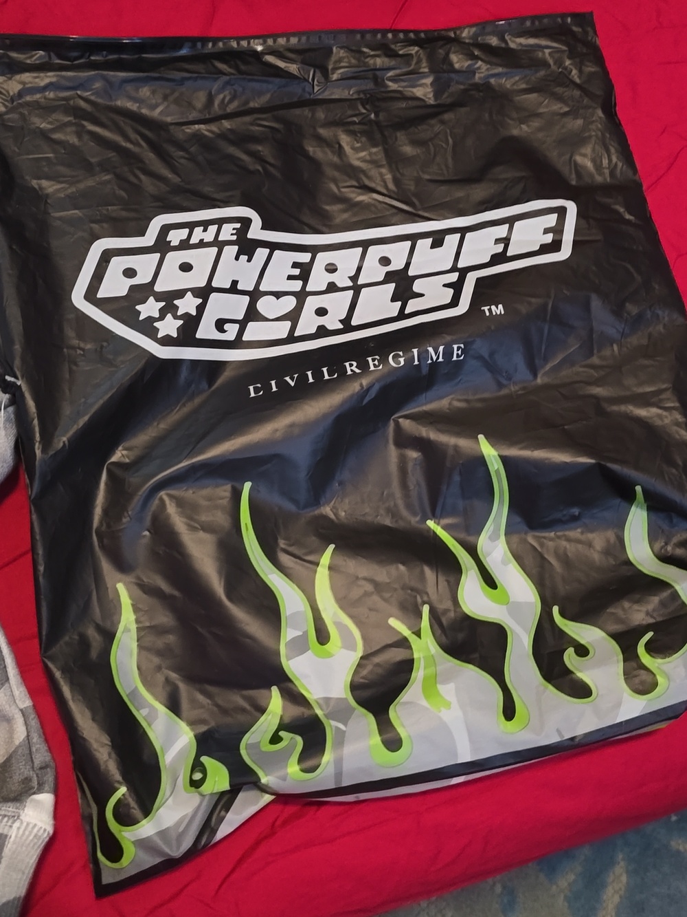 Powerpuff Girls Gray Camo Hi Hoodie with Green Applique Hood - Picture 5 of 6